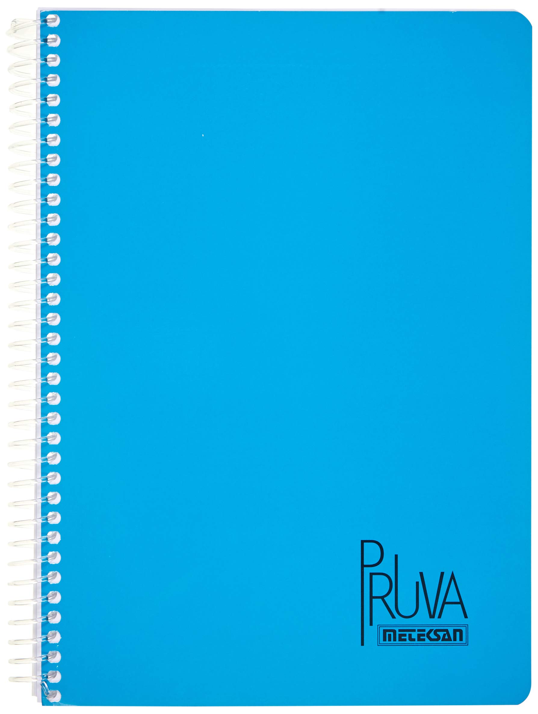 Meteksan Pruva A4 Pet Spiralli Karton Kapaklı Defter 144 Yaprak - Kareli - Mavi