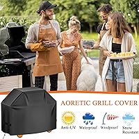 Vista 7 de Funda para Parrilla, Cubierta de Parrilla de Gas BBQ de 44 Pulgadas para Parrilla al Aire Libre, Funda para Parrilla Charbroil Barbacoa Impermeable