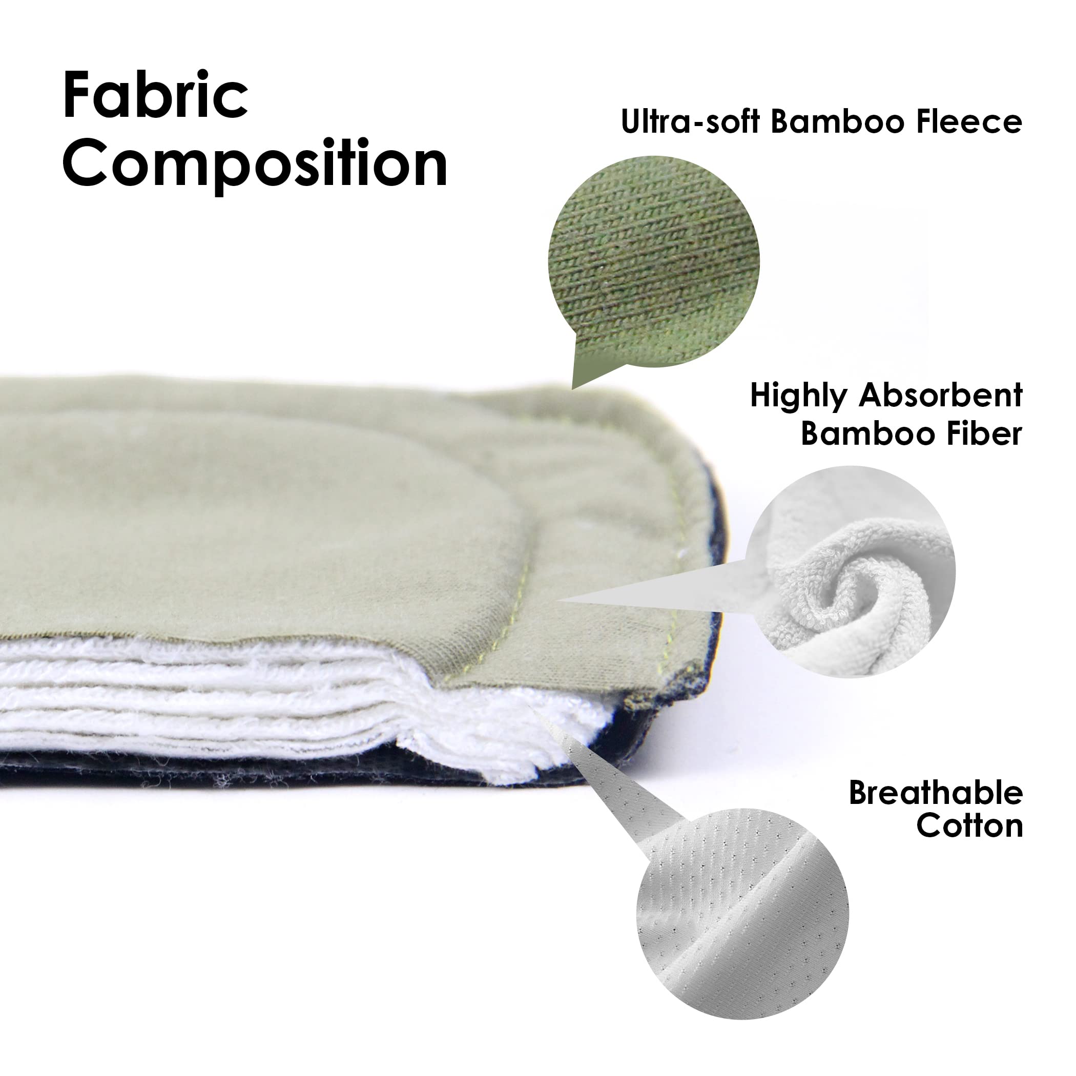 wegreeco 6 Pc Reusable Menstrual Pads, Ultra Thin Pantiliners for Thongs, Cloth Pads, Panty Liners for Teens, Women, Nonslip Pantiliners + 1 Pc Wet Bag(Mustard Yellow, Grey, Beige, XS)