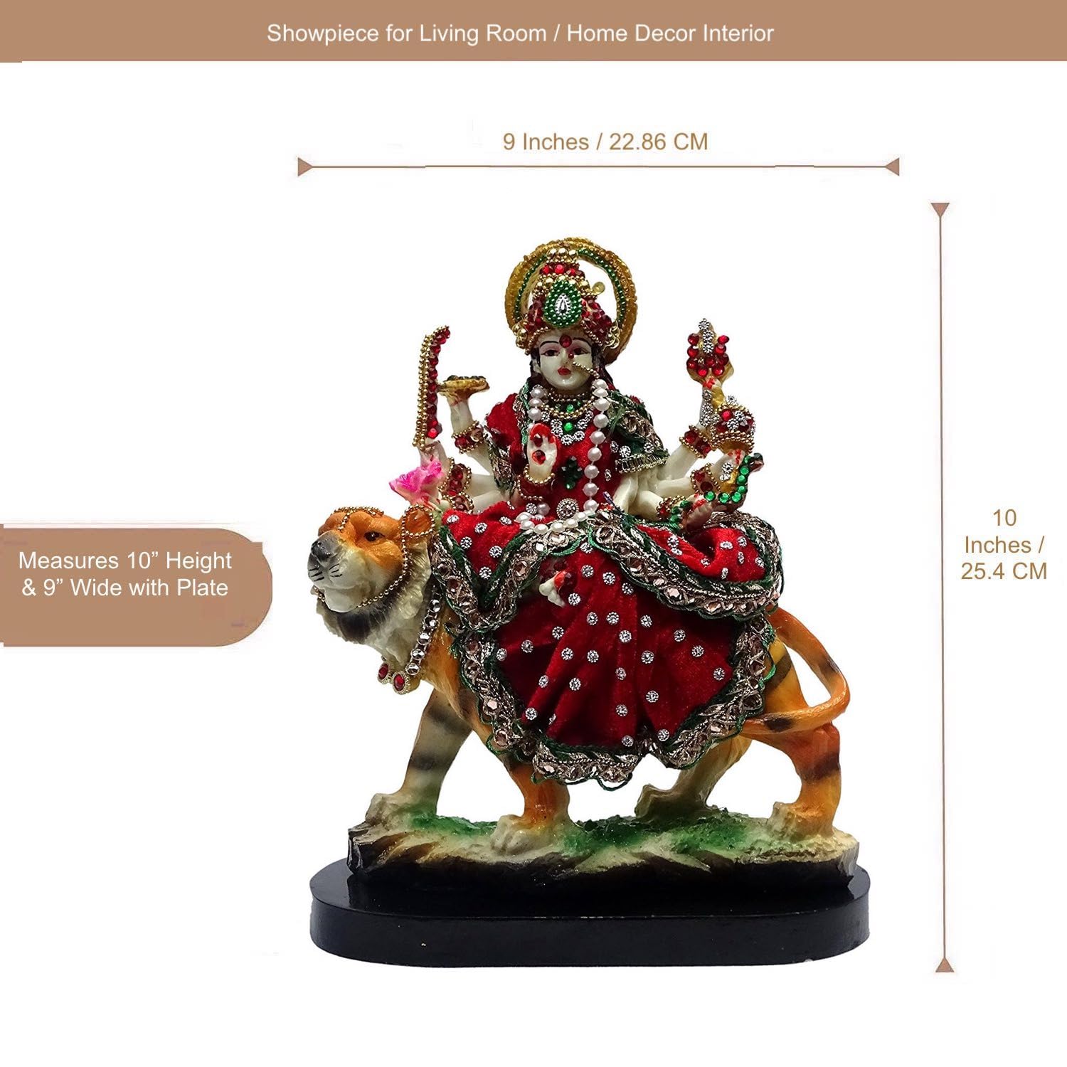 Buy A2Z Marble & Polyresin Durga Maa Idol Sherawali Mata,1 Piece