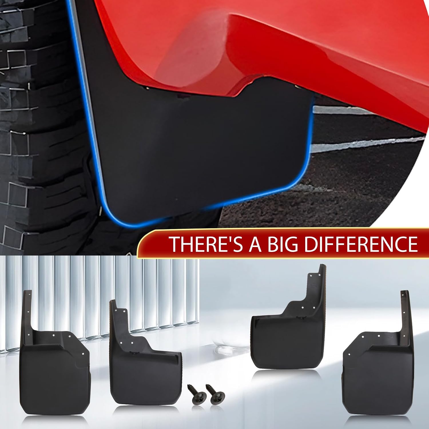 MITZONE Mud Flaps Splash Guards mudguards Compatible with 2007-2018 Jeep Wrangler JK