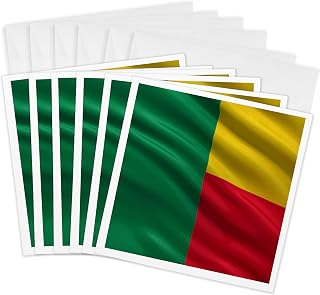 3dRose Greeting Cards - Flag of Benin waving in the wind - 6 Pack - Illustrations