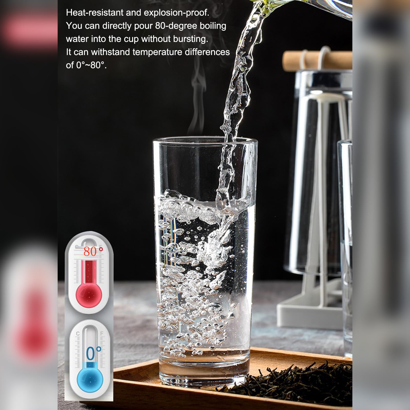 Szklanki 6 Sztuk Wielorazowe Kubki Do Wody, Koktajli, Kawy Mrożonej, Piwa, | Szklanki Do Codziennego Picia 290ml Do Serwowania Wody, Koktajli, Kawy Mrożonej, Herbaty Mrożonej, Wina, Whisky Na