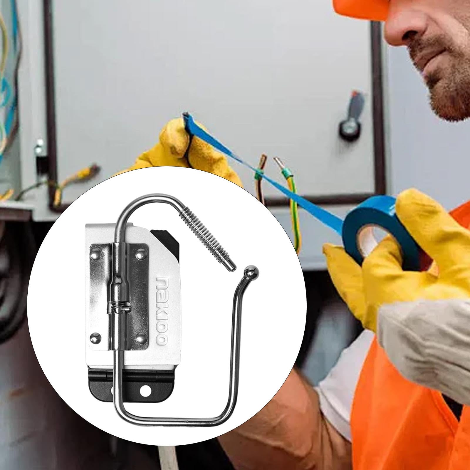 Portahilos Eléctrico Organizador para Cinta Aislante Gancho Plegable Soporte de Cinta Porta Herramientas de Aleación de Aluminio Adecuado para Electri