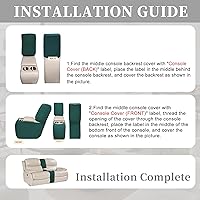 Vista 195 de Fundas 100% impermeables para sofá reclinable seccional, fundas para sofá reclinable en forma de L, funda para sofá seccional de esquina