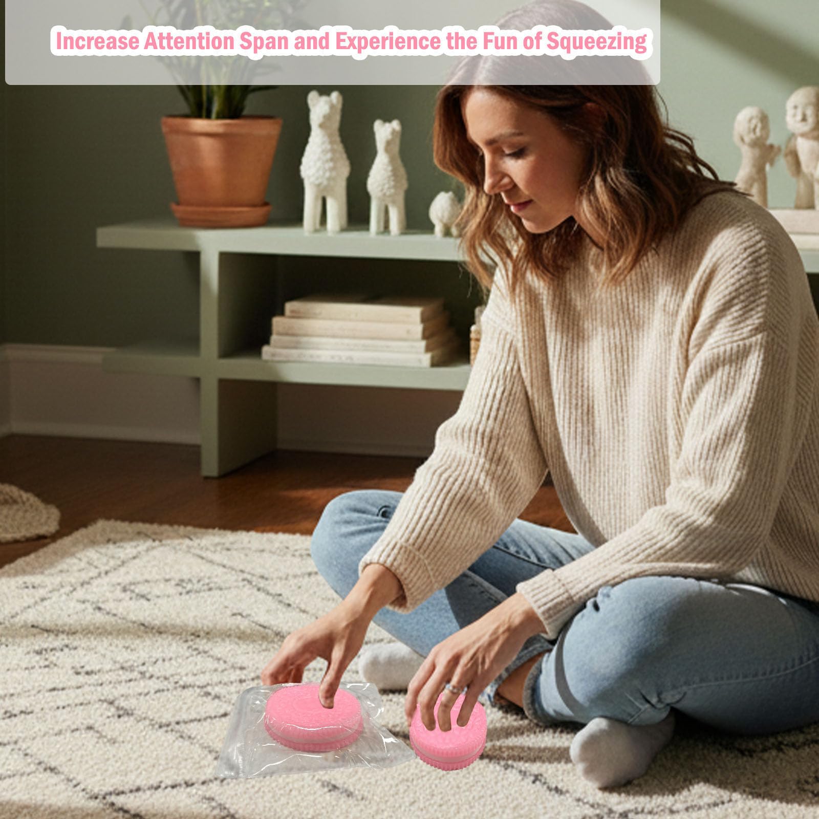 Squishy Fidget Toys, 2 szt. Squishy Różowe czekoladowe ciasteczka, zabawki antystresowe, Kawaii Squeezy Fidget, Squishies, dla dorosłych Prezenty
