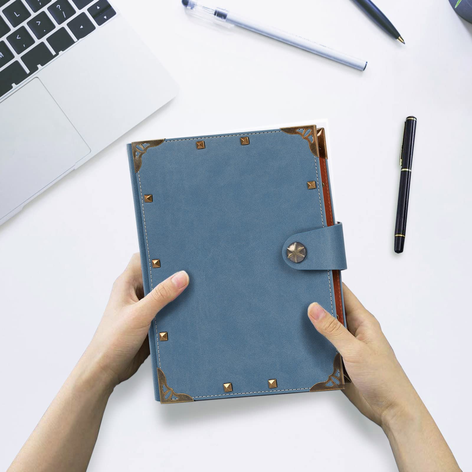 SEEHAN A5 Leder Journal Notizbuch Nachfüllbar Blank Journal 200 Seiten A5 Binder Journal Refillbalbe Skizzenbuch Reisetagebuch zum Schreiben Zeichnen