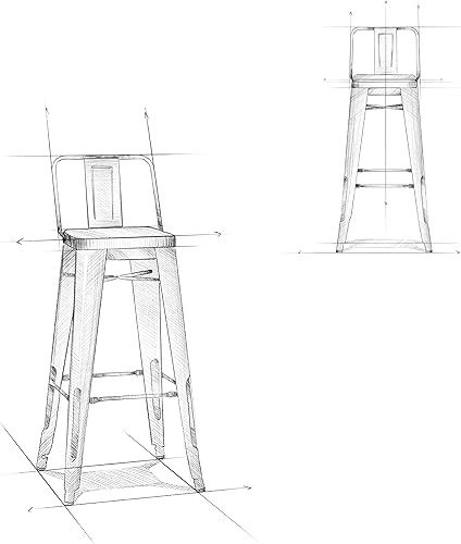 Miniatura 55 de SIMPLIHOME Rayne - Taburetes de encimera (juego de 2) – asientos de cocina de metal de 24 pulgadas de altura de asiento en blanco, asientos