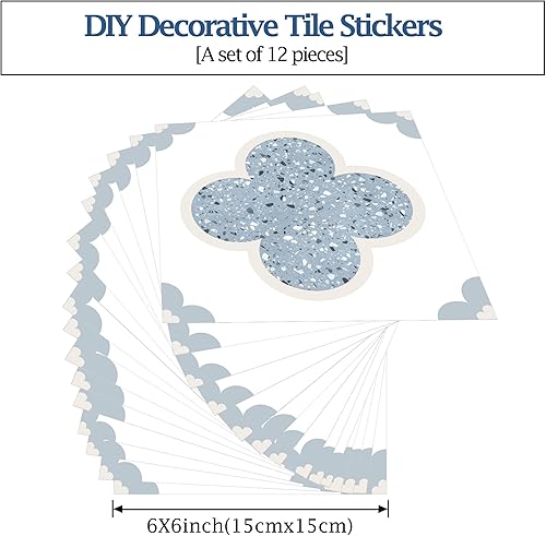 Miniatura 25 de Adhesivos para azulejos autoadhesivos, 12 unidades, autoadhesivas, calcomanías decorativas de pared para cocina, baño, azulejos, impermeables, Pata