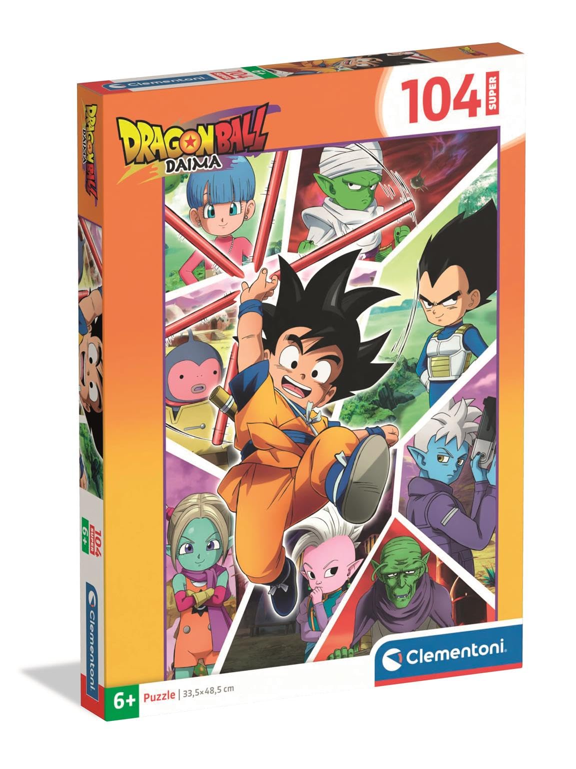 Clementoni Puzzle 104 pieces, Dragonball Daima, Puzzle for Kids 6+ Years, Made in Italy, 25097