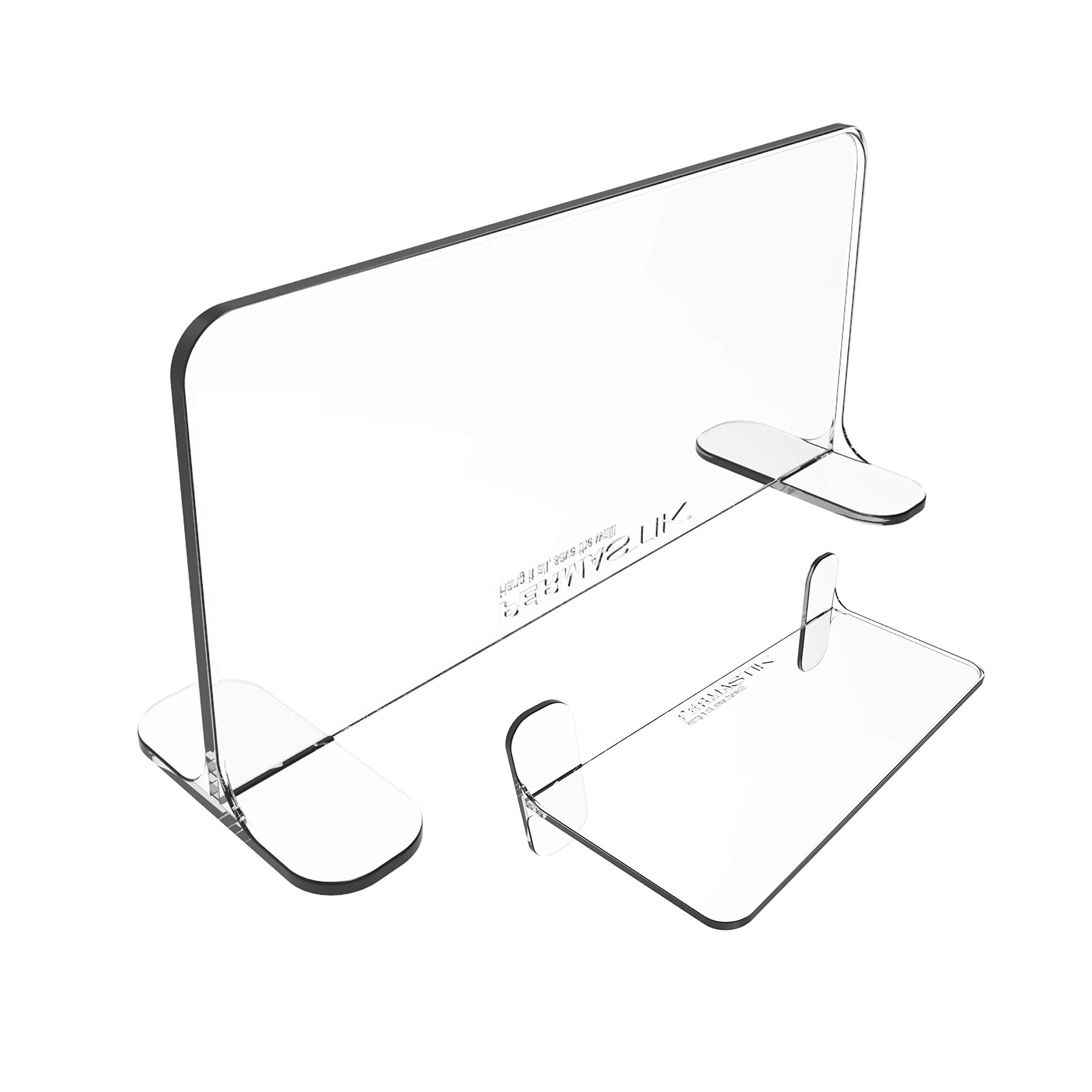 PermaStik Removable Adhesive Mini Shelf, Holds 1.65 lbs Each, 3 Count, Clear