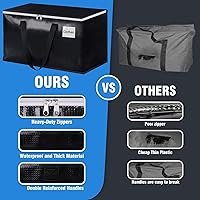 Vista 3 de BlissTotes Bolsas de mudanza, cajas de mudanza resistentes con cremalleras en la parte superior y asas resistentes, bolsas de almacenamiento