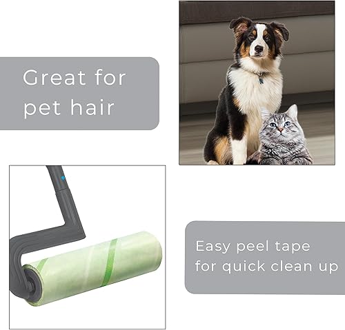 Miniatura 4 de Smart Design Mega Floor - Recambio de rodillo para pelusas  Juego de 2 (100 hojas en total)  Hojas adhesivas grandes en ángulo de 10 pulgadas