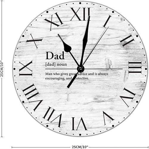 Miniatura 218 de Reloj de pared de PVC con definición de cuñado, reloj de pared redondo con citas espirituales, números romanos, tipografía, arte de pared, 8.8
