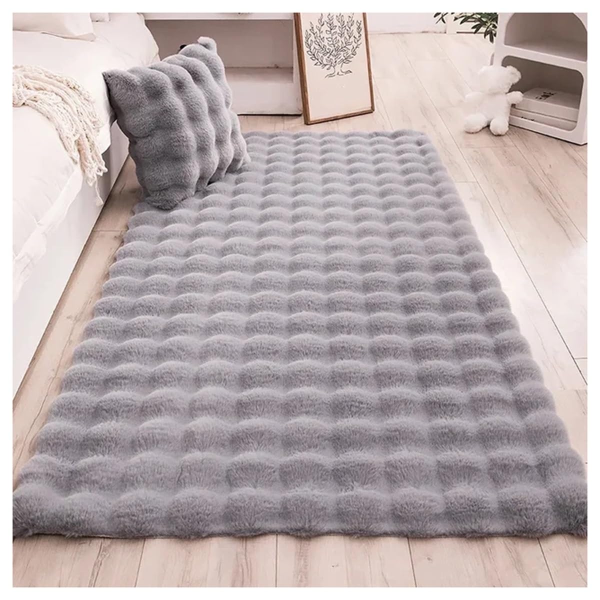 Tapis en fausse fourrure salon ultra doux moderne de qualité supérieure