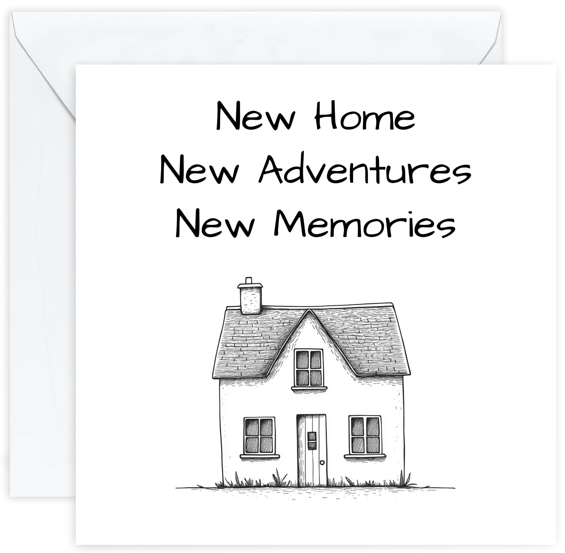 Personalised New Home Card | Welcome to Your New Home | Good Luck Moving House Card | Modern New House Card | Moving In Card for New Homeowners | Housewarming Card UK (Design 4)