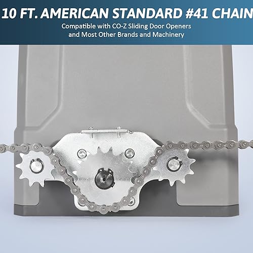 Miniatura 6 de CO-Z Opene0r incluye cadena de rodillos de 30 pies y 2 controles remotos y 2 sensores infrarrojos inalámbricos, abridor automático de puerta de 550