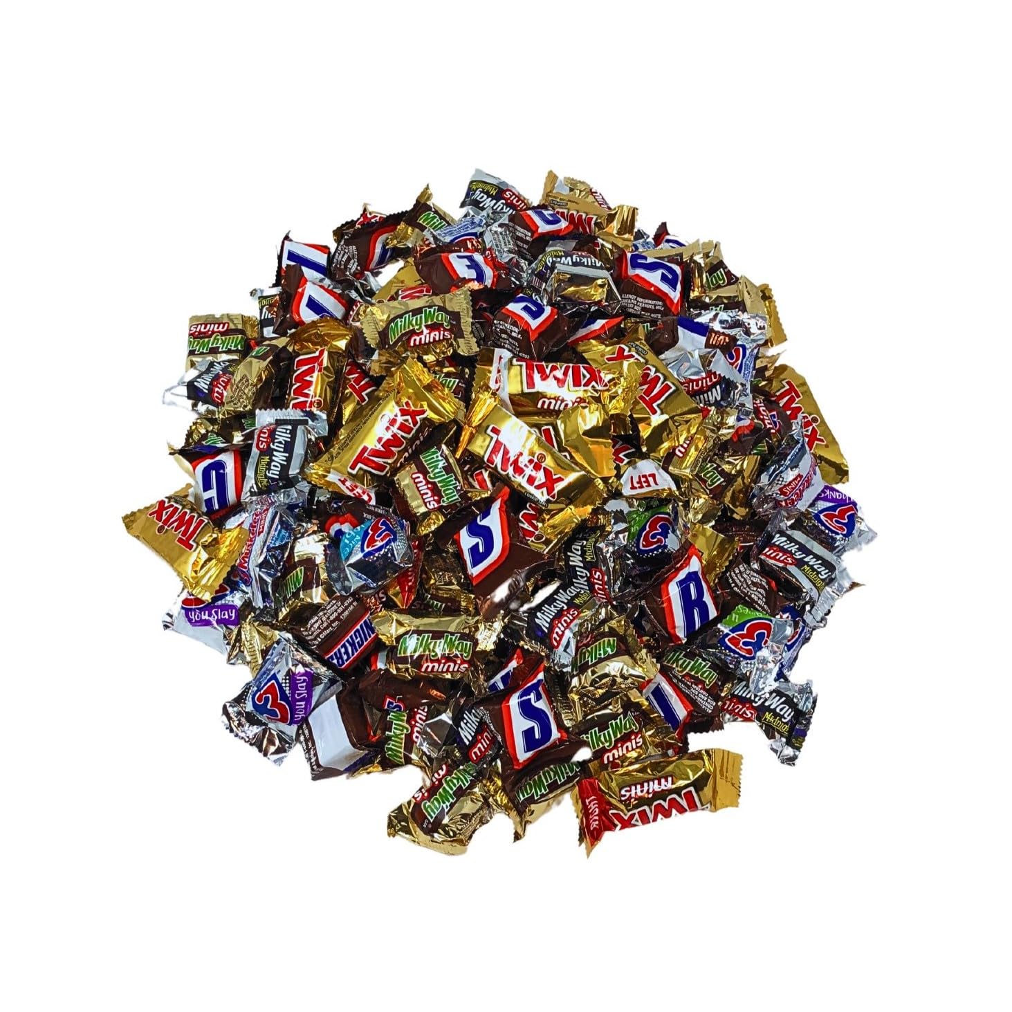 Fun Size Chocolate Assortment 1- Lbs - Mini Chocolate Candy Bar Classic Favorites Snickers, Twix, 3 Musketeers, Milky Way Bulk Mix - Individually Wrapped (16 Oz)