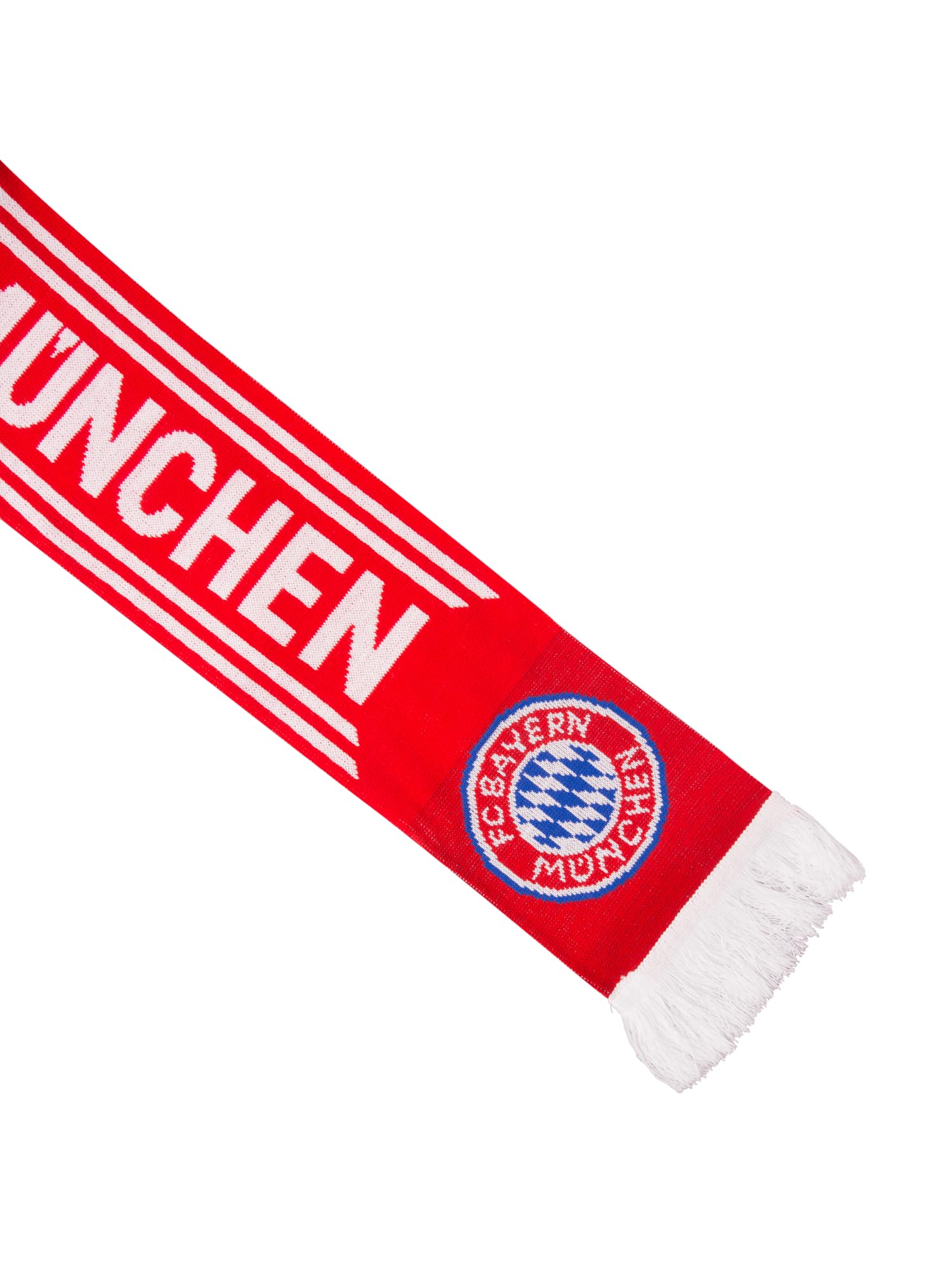 FC Bayern München Fanschal Strickschal Unisex (Rot/Weiß) I 17 x 150 cm mit Vereinslogos & Schriftzug I Offiziell lizenziert - 4