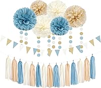 Vista 8 de Nuestra marca Ouruola - Paquete de decoración para fiestas de baby shower boho - 28 piezas de decoración de cumpleaños, boda, despedida de soltera