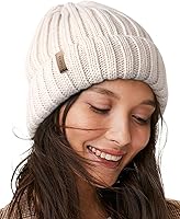 FURTALK Women's Fleece Lined Winter Beanie Hat - Chunky Knit Snow Cap, Cozy to -20°C, Stretch Fit