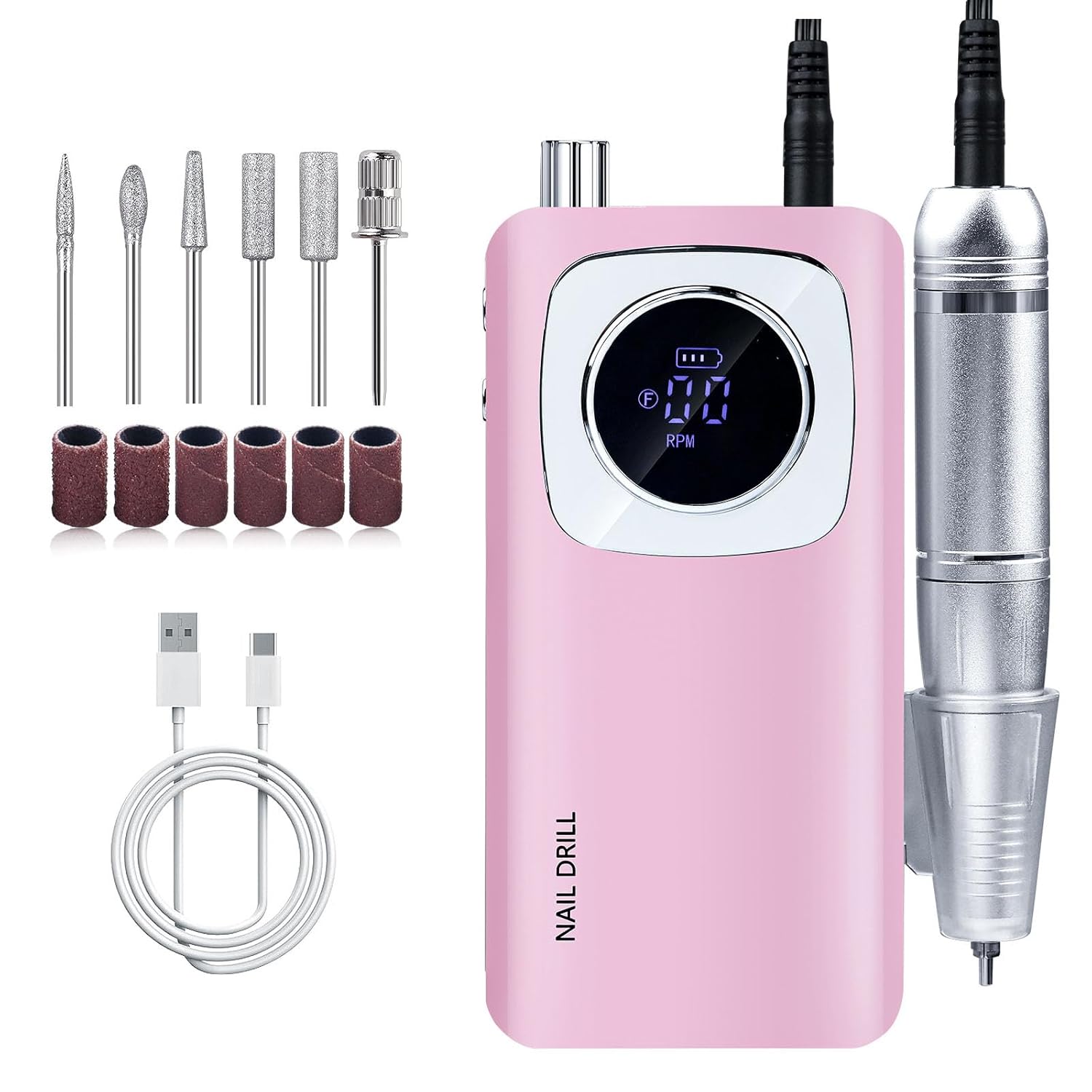 45000RPM Set Electric Files Electric Machine With Bits For Manicures Salon Use