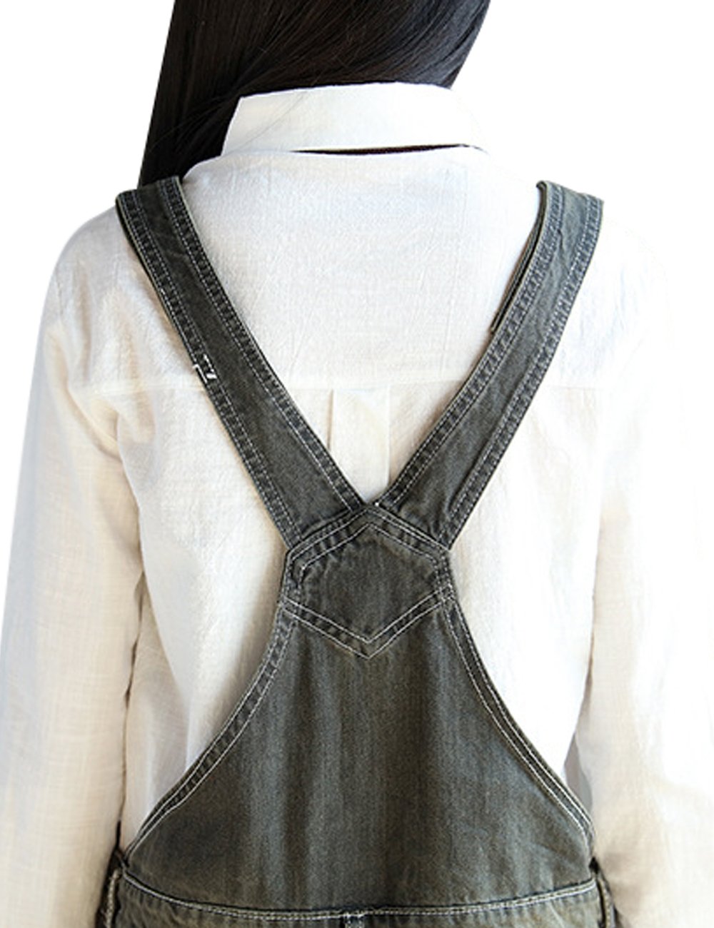 Youlee Femmes Imprimé Salopette Robe en jean