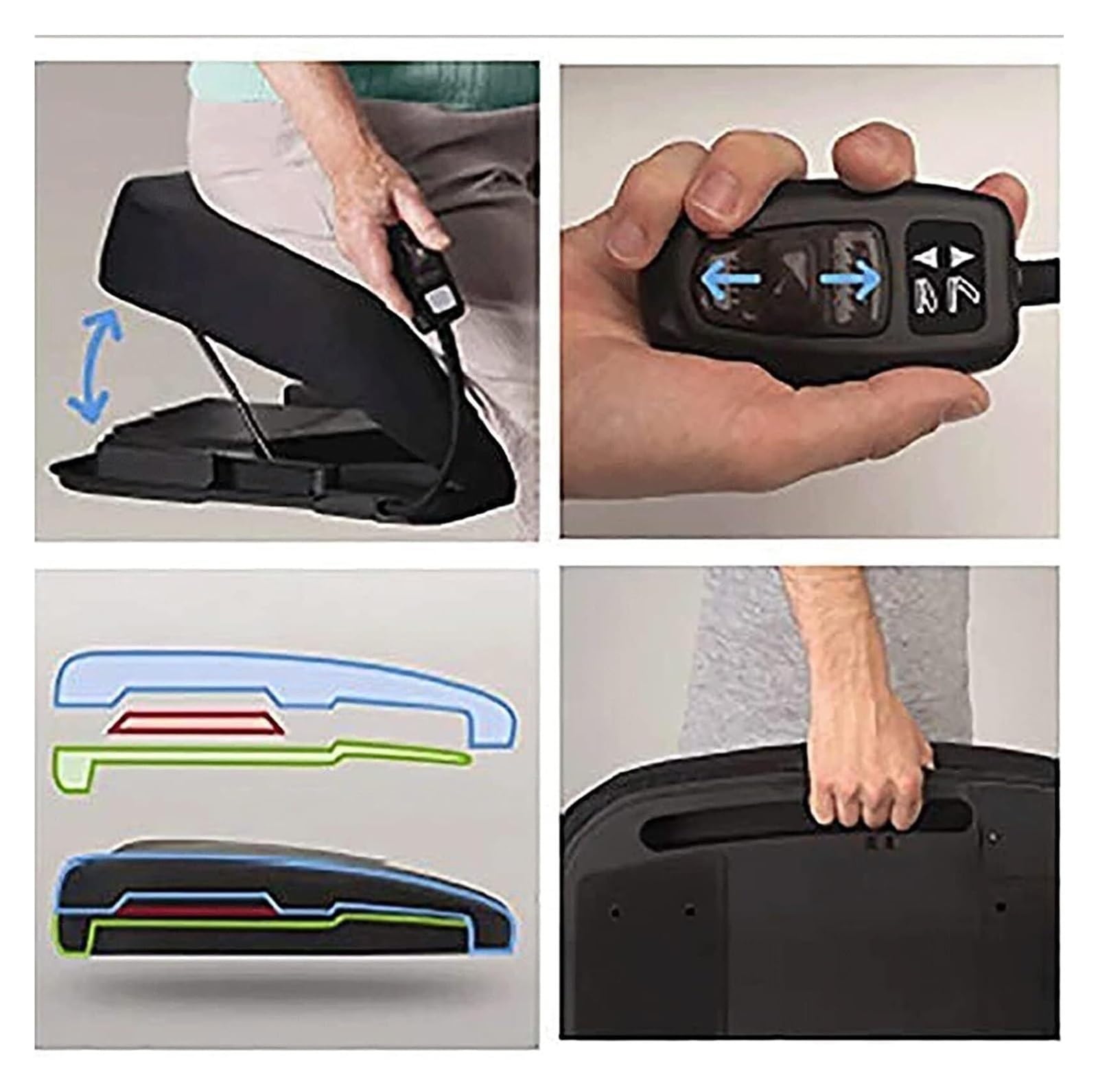 Cuscino Sollevatore Elettrico/Automatico per Anziani - Alzapersona da Divano con Telecomando, Portata 150 kg, Regalo Utile per Nonni