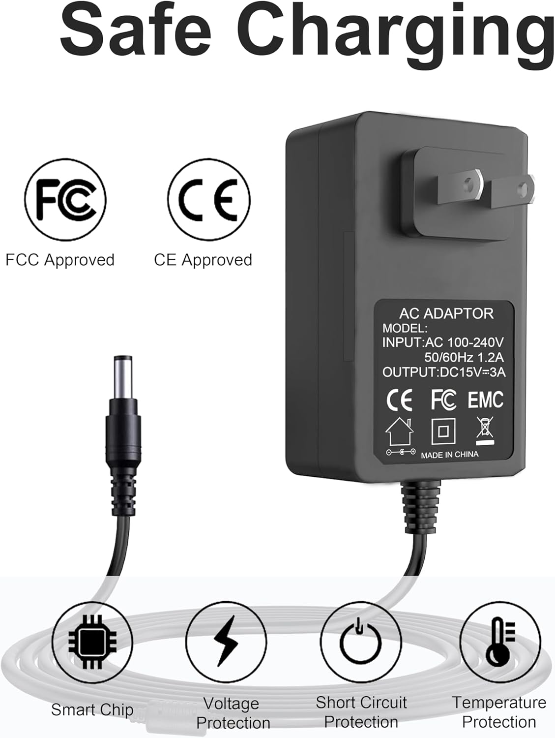 Speaker Charger for Turtlebox Gen 2 & Gen 3: Loud! Replacement with Turtle Box Outdoor Bluetooth 5.0 Audio Power Cord, LED Indicator, Cable Length 6.5FT, with Ferrite Ring - Image 4