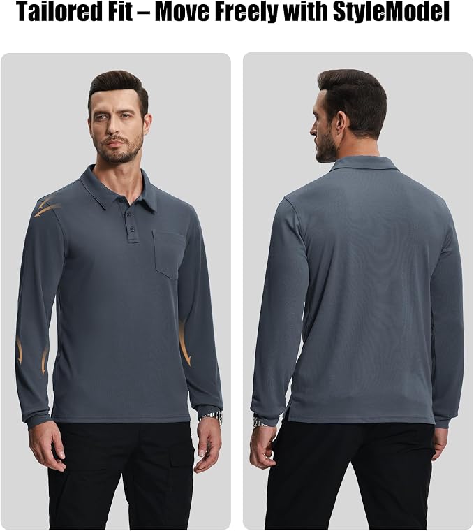 Pack de 3 polos de manga larga para hombre miniatura 3