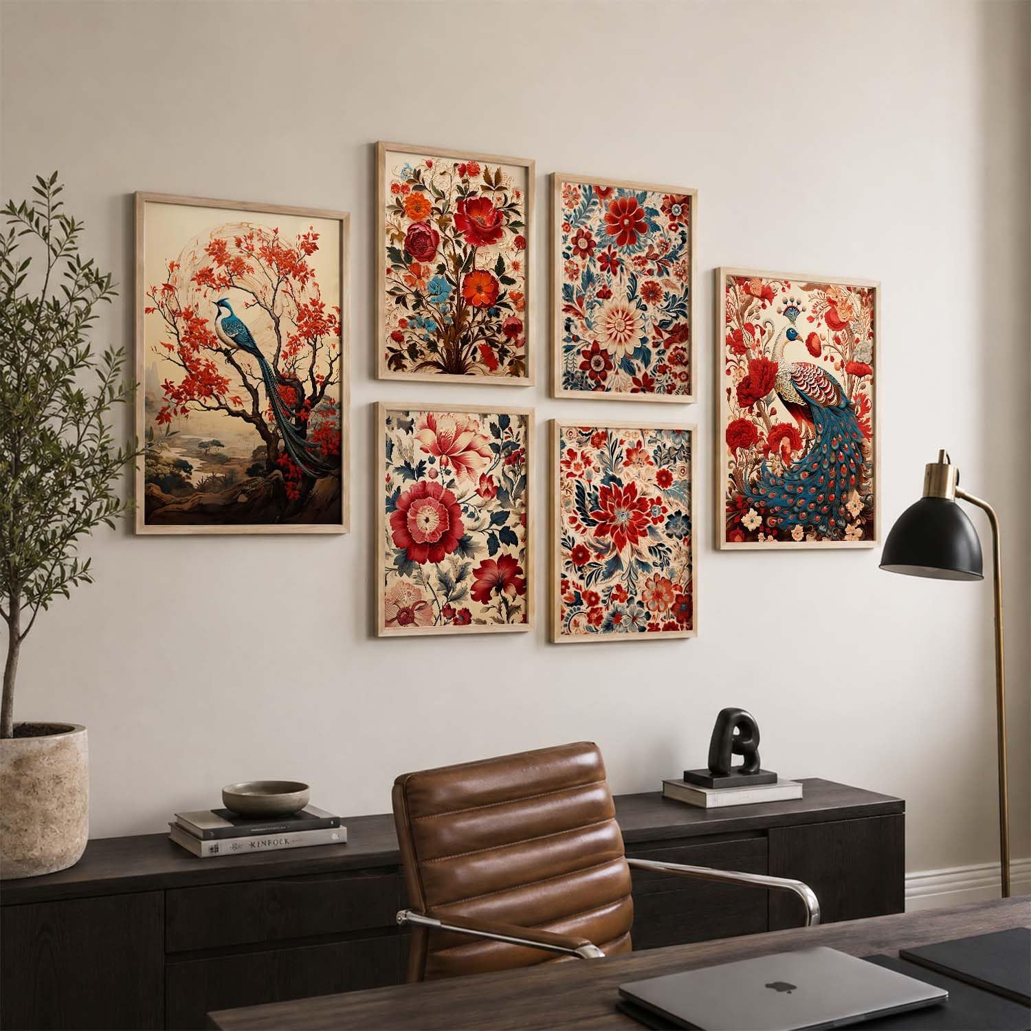 Madhubani Wall Art Paintings - Set of 6 -7