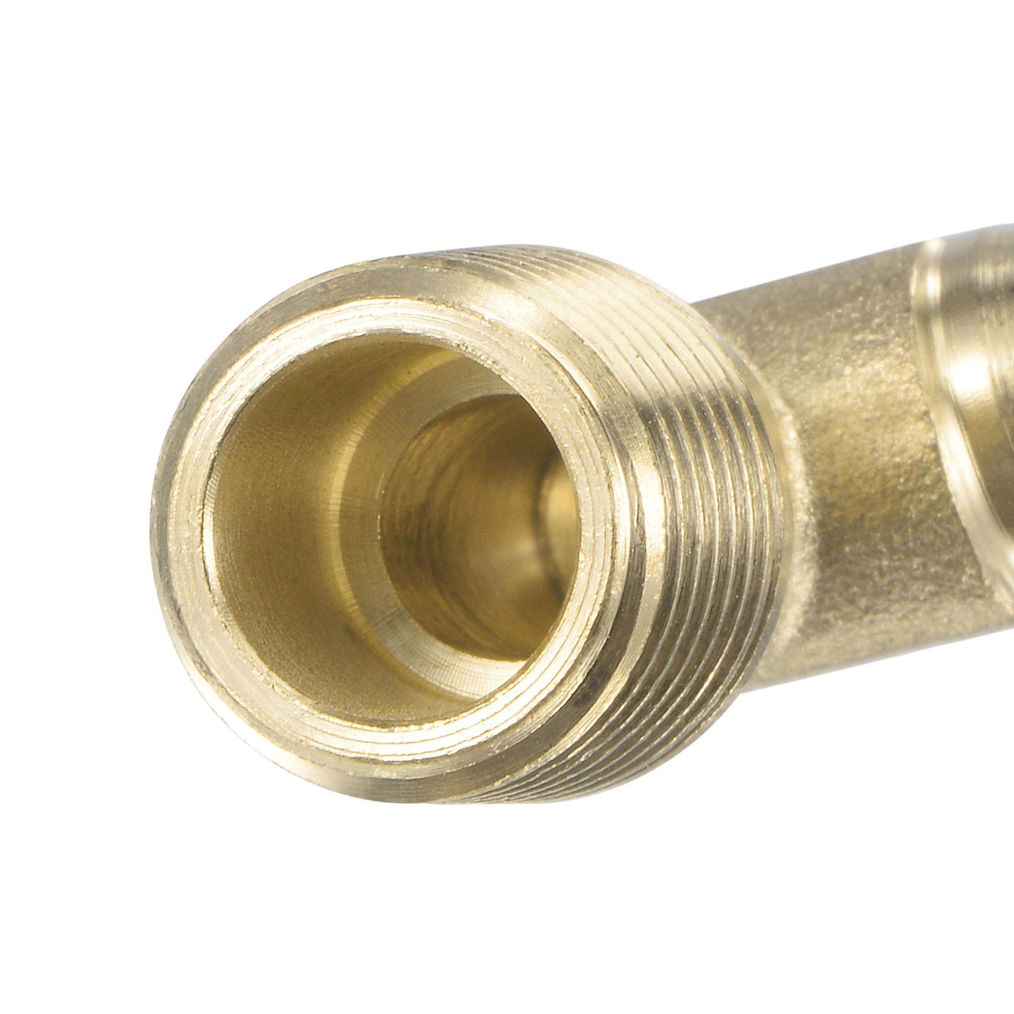 Raccordo a gomito in ottone per tubi flessibili con curva a 90 gradi, 2 pezzi, filettatura maschio NPT da 1/8 a 1 pollice, raccordo ad angolo retto per connessioni da 6 a 25 mm