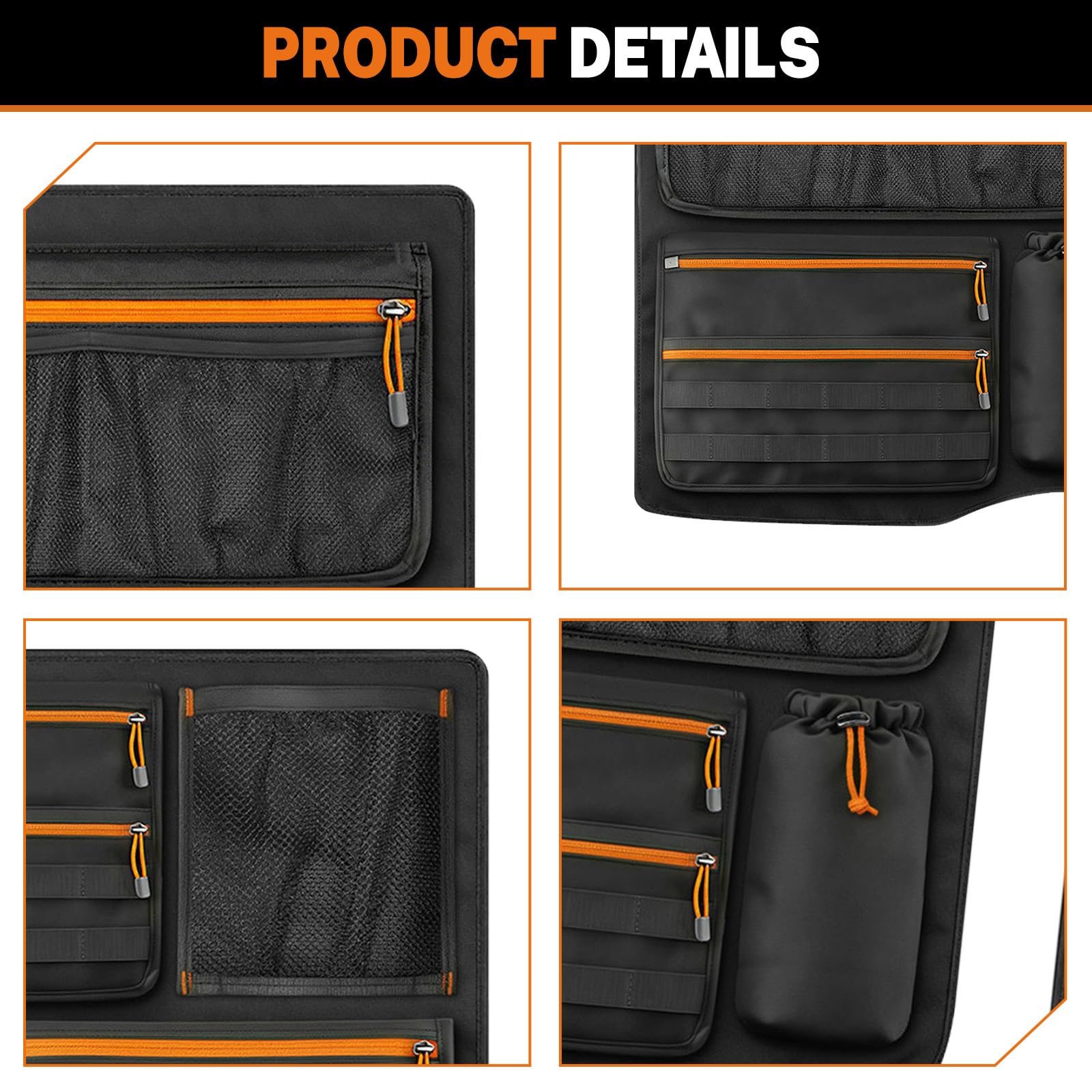 Scheunentür Lagerorganisator kompatibel mit Ford Transit Custom, 1 Paar Stauraumsparer Scheunentür Organizer Van Taschen