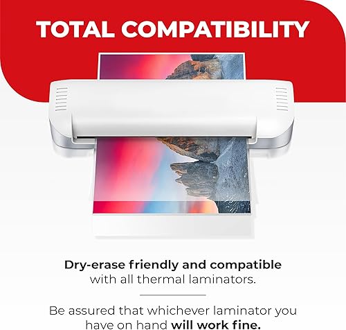 Miniatura 3 de Bolsas de laminación térmica de 0.2fl oz (100 unidades) de 9 x 11.5 pulgadas, tamaño carta, aptas para borrado en seco, compatibles con laminadores,