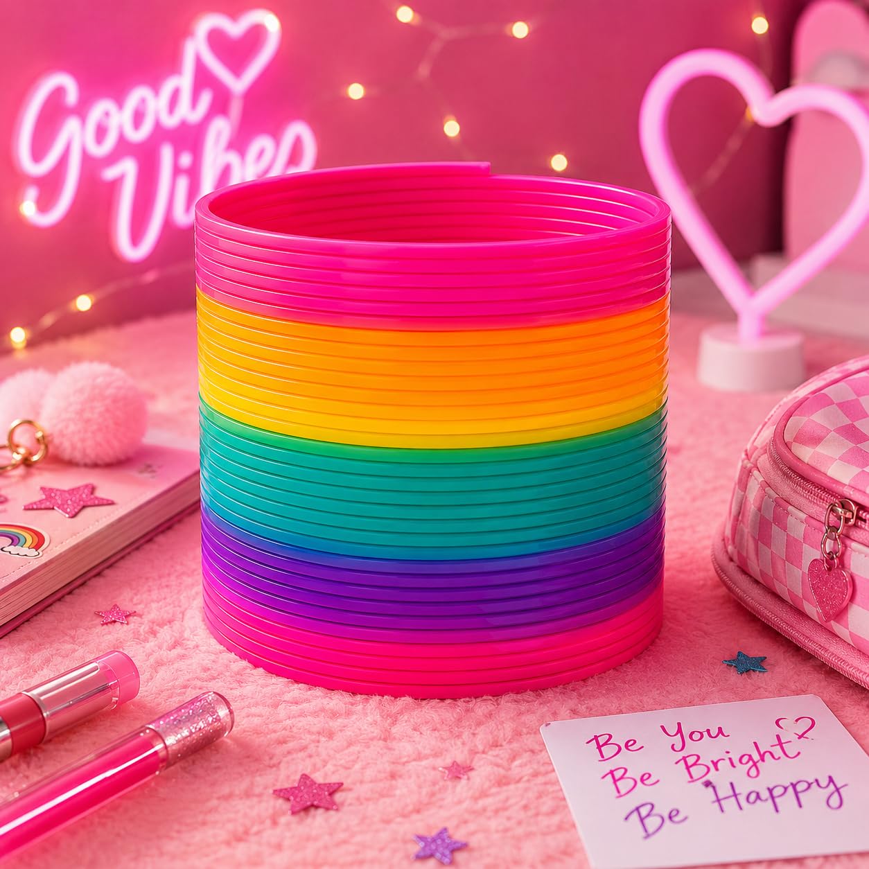 LABEAUTE Slinky The Original Walking Spring Toy, Magic Rainbow Color, Large Size, for Girls & Boys of All Ages-image-16