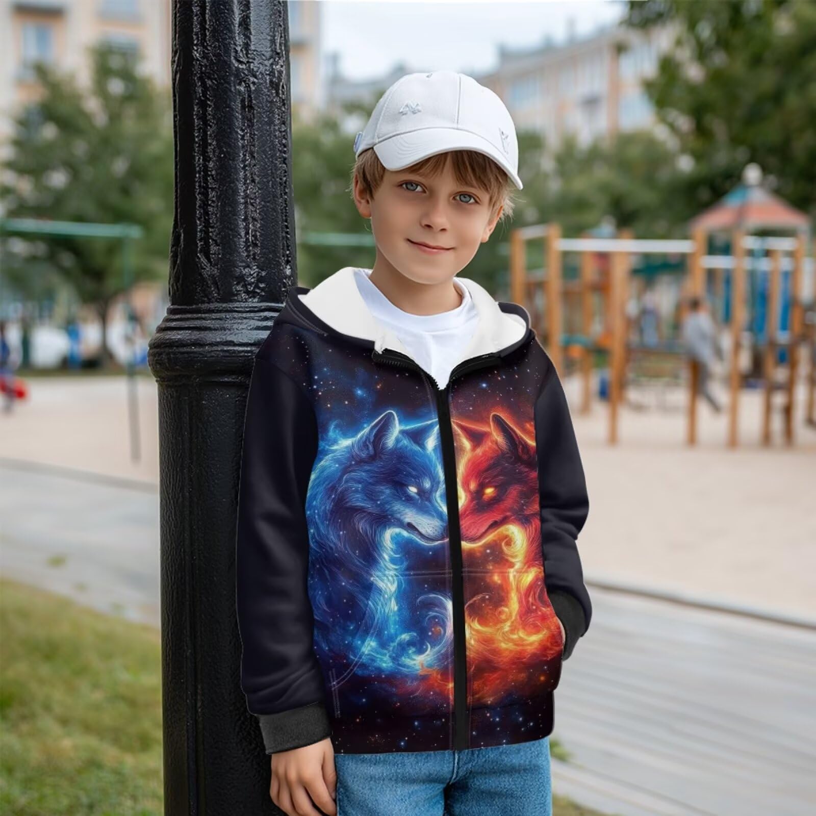 chaqlin Dresy dziecięce z okrągłym dekoltem dziewczęca bluza z kapturem bluza z kapturem sweter z długim rękawem sweter