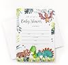 Baby Shower Invitations for Boy, 50 Invitations and Envelopes, Safari Jungle Fill-in Invites for Baby Showers, Dinosaur Baby Shower Decorations for Boys, Gender Reveal Parties Large Size 5x7