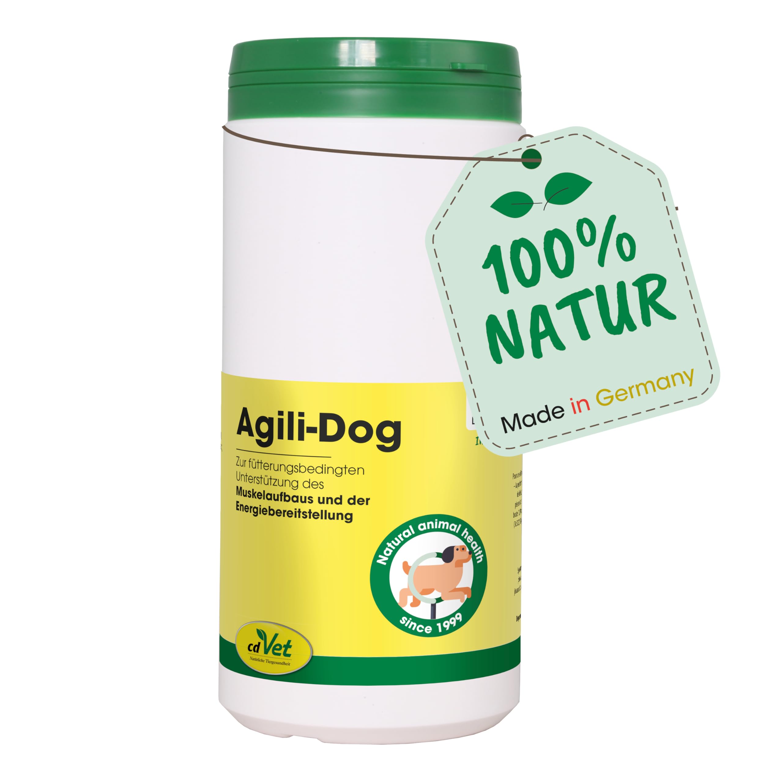 cdVet Naturprodukte Agili-Dog 600 g - Unterstützung für Hunde, Komplettversorgung mit Kräutern und Vitaminen, Muskelaufbau und Erholung