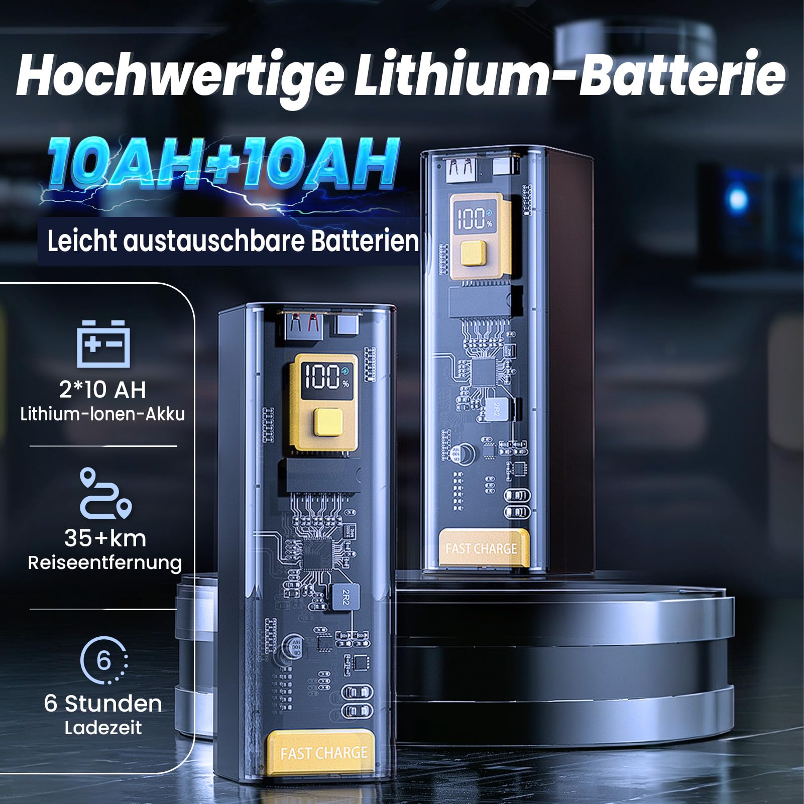 Nuovo colore gradiente sedie a rotelle elettriche, portata di 30 km con 2 batterie al litio, solo 19 kg, 500 W, sedia a rotelle elettrica pieghevole, Airline Approved, con manico telescopico e