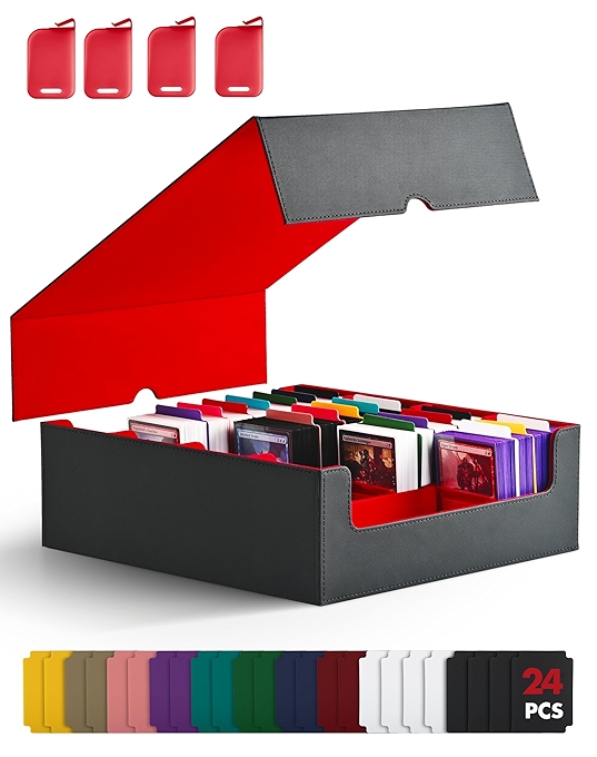 ZLCA MTG卡牌储存盒 (黑红款)