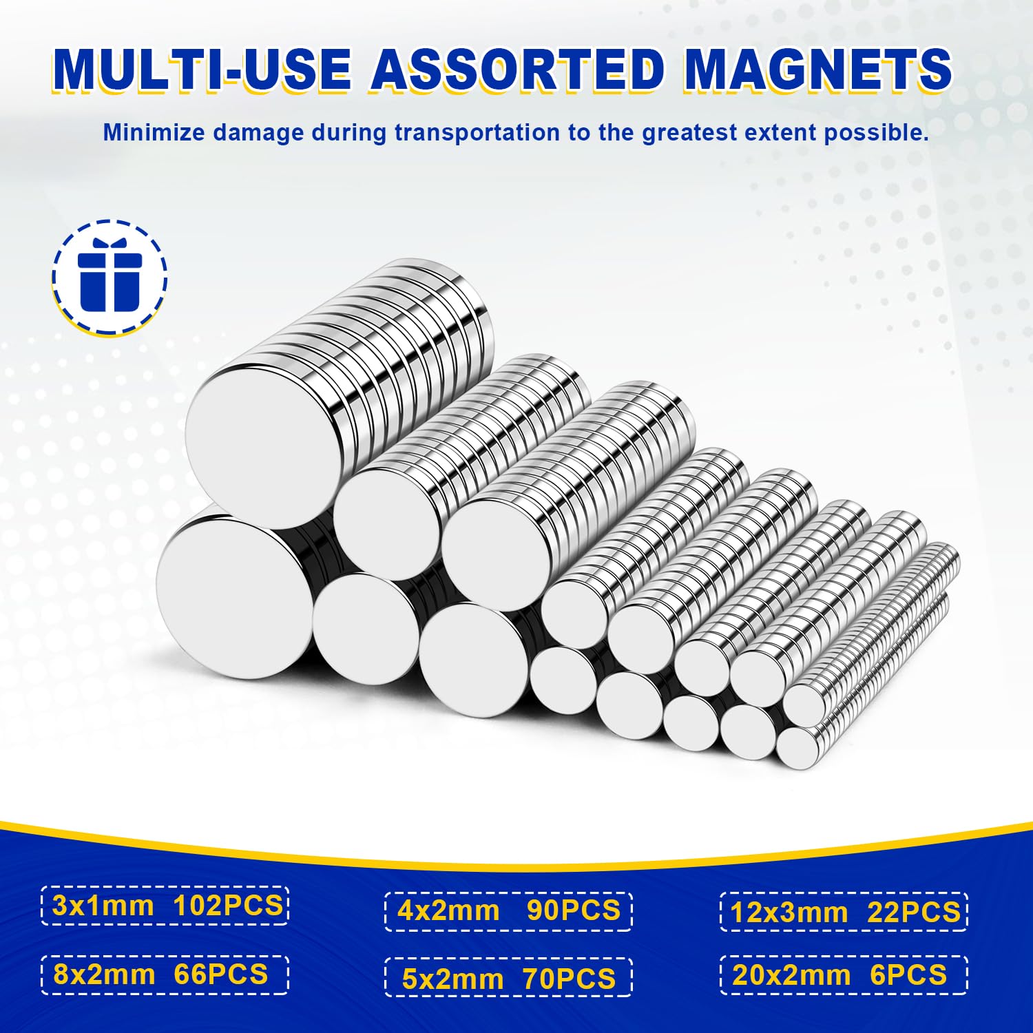 356Pcs Small Magnets, 6 Different Size Rare Earth Magnet — Amazon image 4