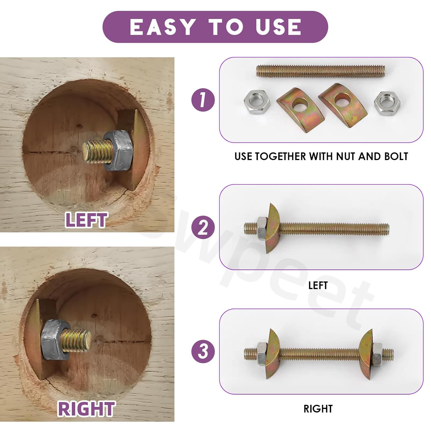 Swpeet 120Pcs 6 Sizes M4 x 16/20/ 30/40/ 50/ 60mm Galvanized Carbon Steel Fully Threaded Rod Assortment Kit, Threaded Rods Bar Studs for Furniture Machinery Assembly