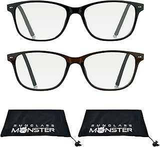 proSPORT Reading Glasses +2.00 Black and Red Frame with Stud Retro Light-Weight Wire Temples Men Women