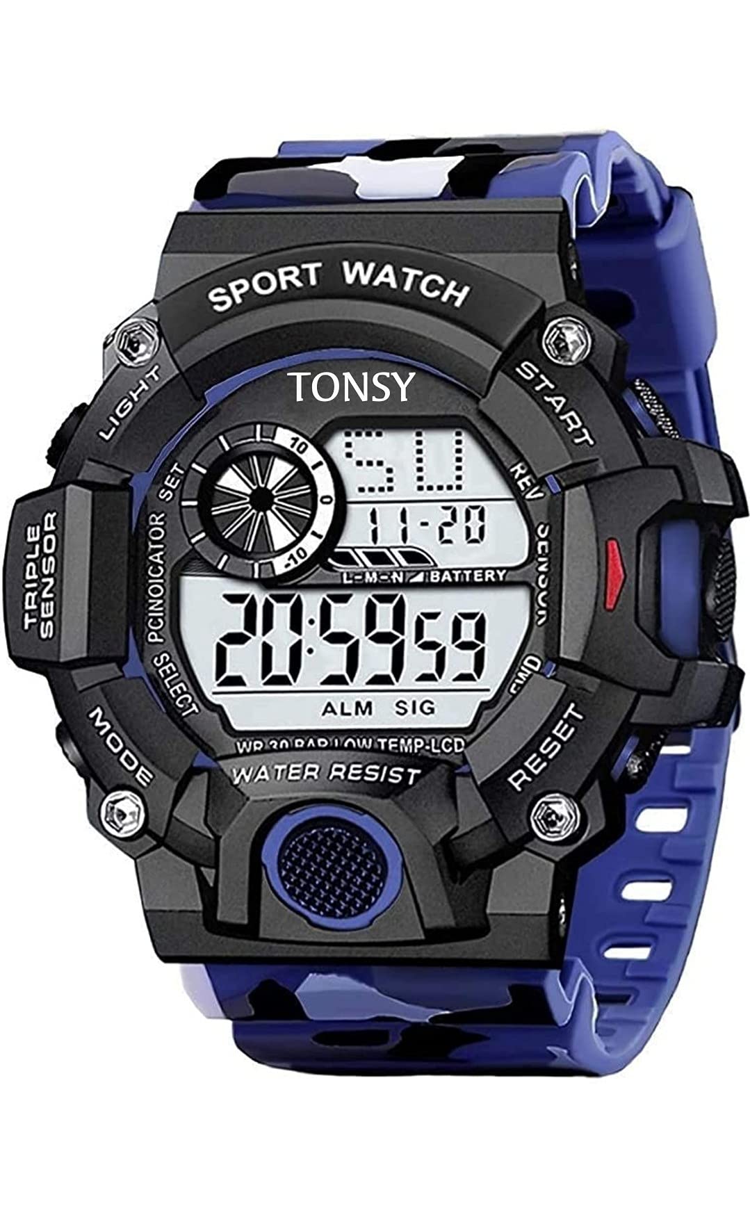 TONSY Multifunction Sports Digital Army Watches for Mens & Boys (B08MDLRDRM) Amazon Price History, Amazon Price Tracker