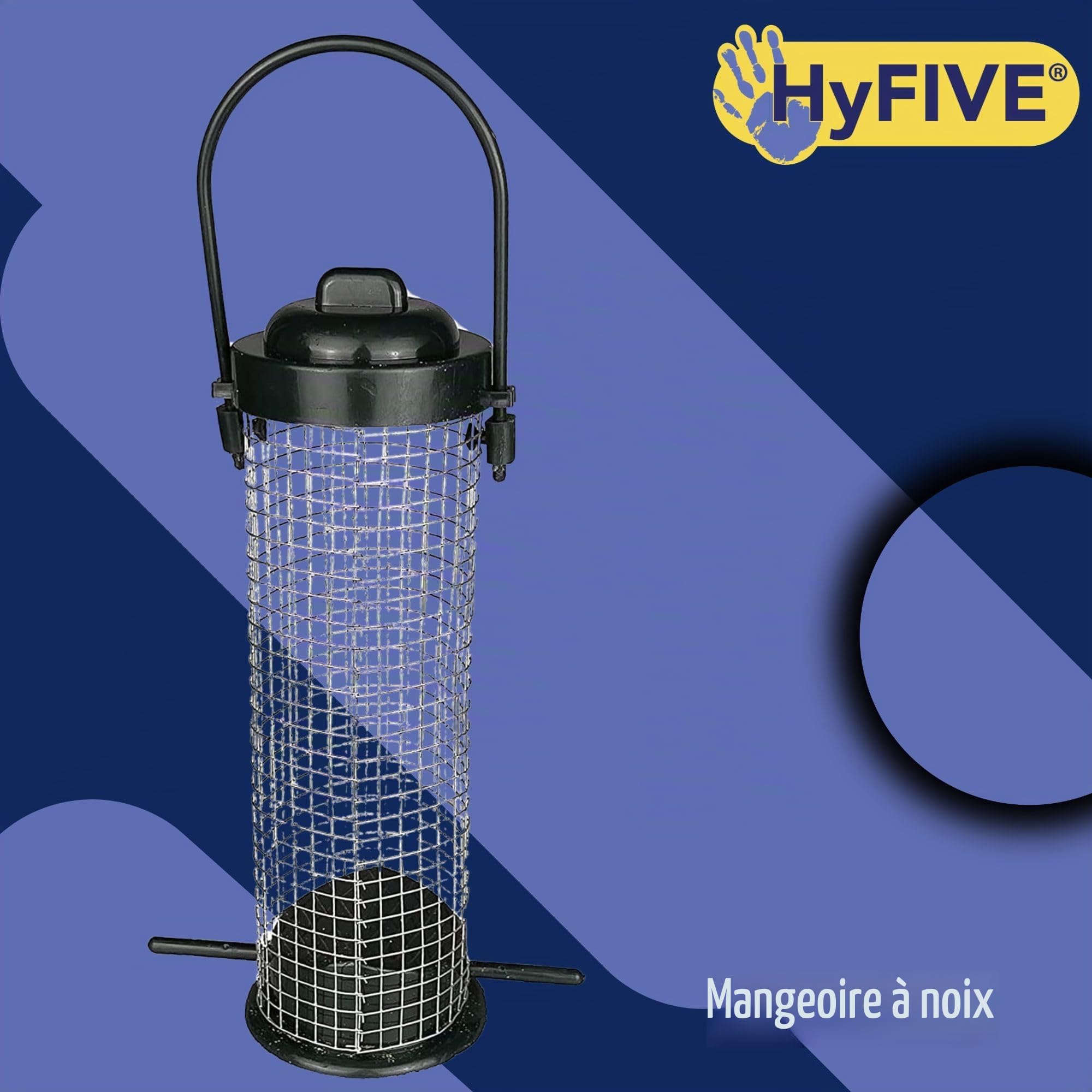 Kit de mangeoire pour oiseaux sauvages Hyfive - Mangeoire multi avec support à fourchette stabilisateur - Mangeoires à suspendre pour oiseaux - Abreuvoir pour oiseaux - Grand - 240 cm - 4 pôles