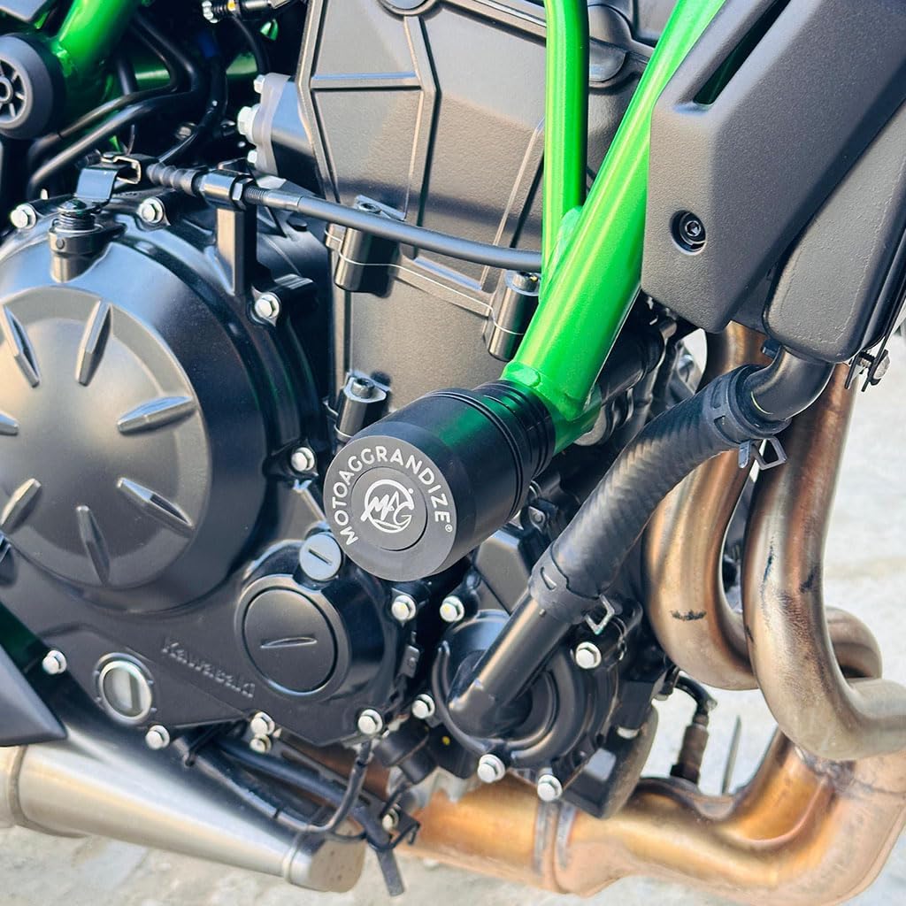 Motoaggrandize Premium Frame Slider Crash Protector for Kawa Ninja 650 and Z 650 | Colour: Black [2017+]