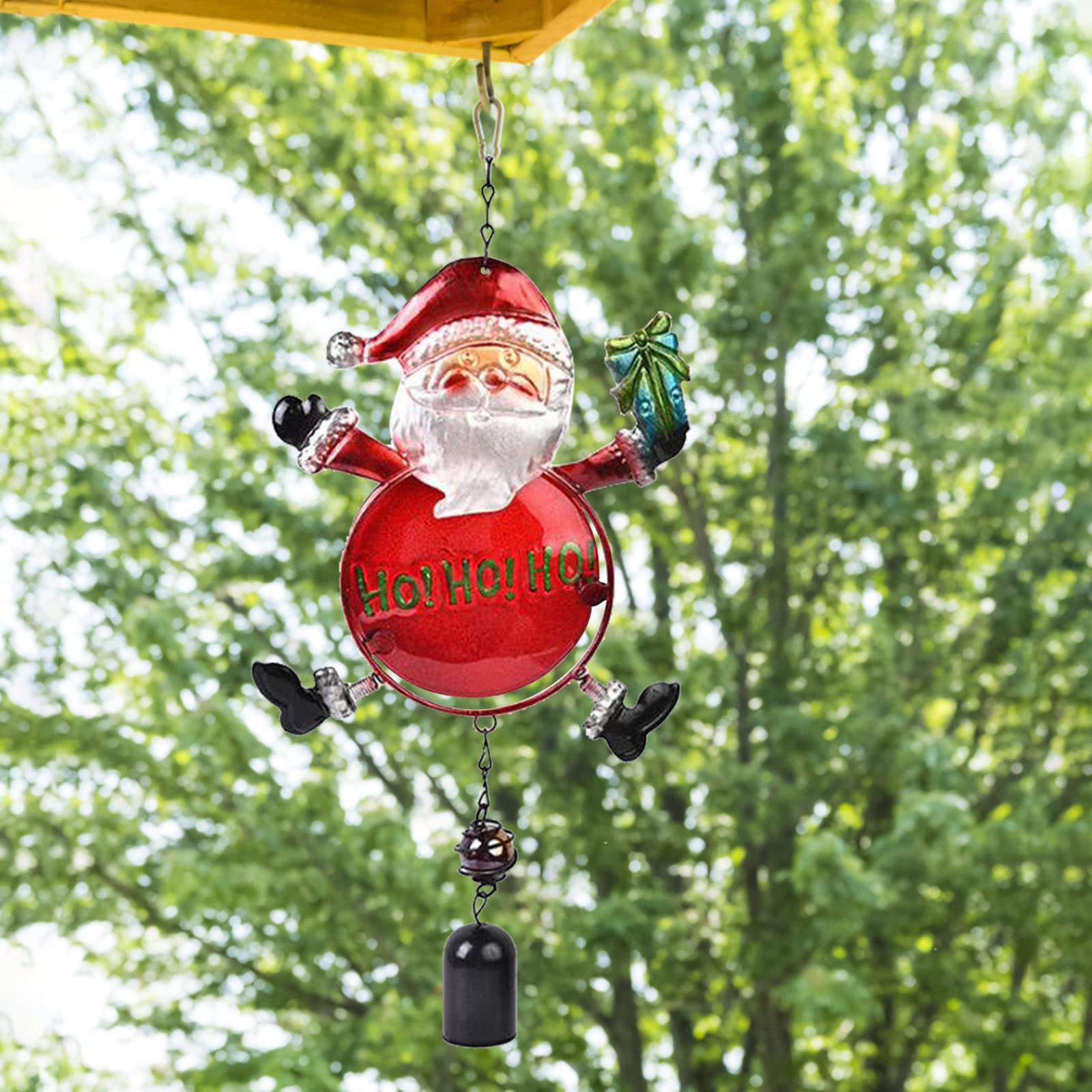 Scacciapensieri Angelo In Metallo - Carillon Da Esterno Con Tubi Ottone - Decorazione Per Giardino - Foto 2