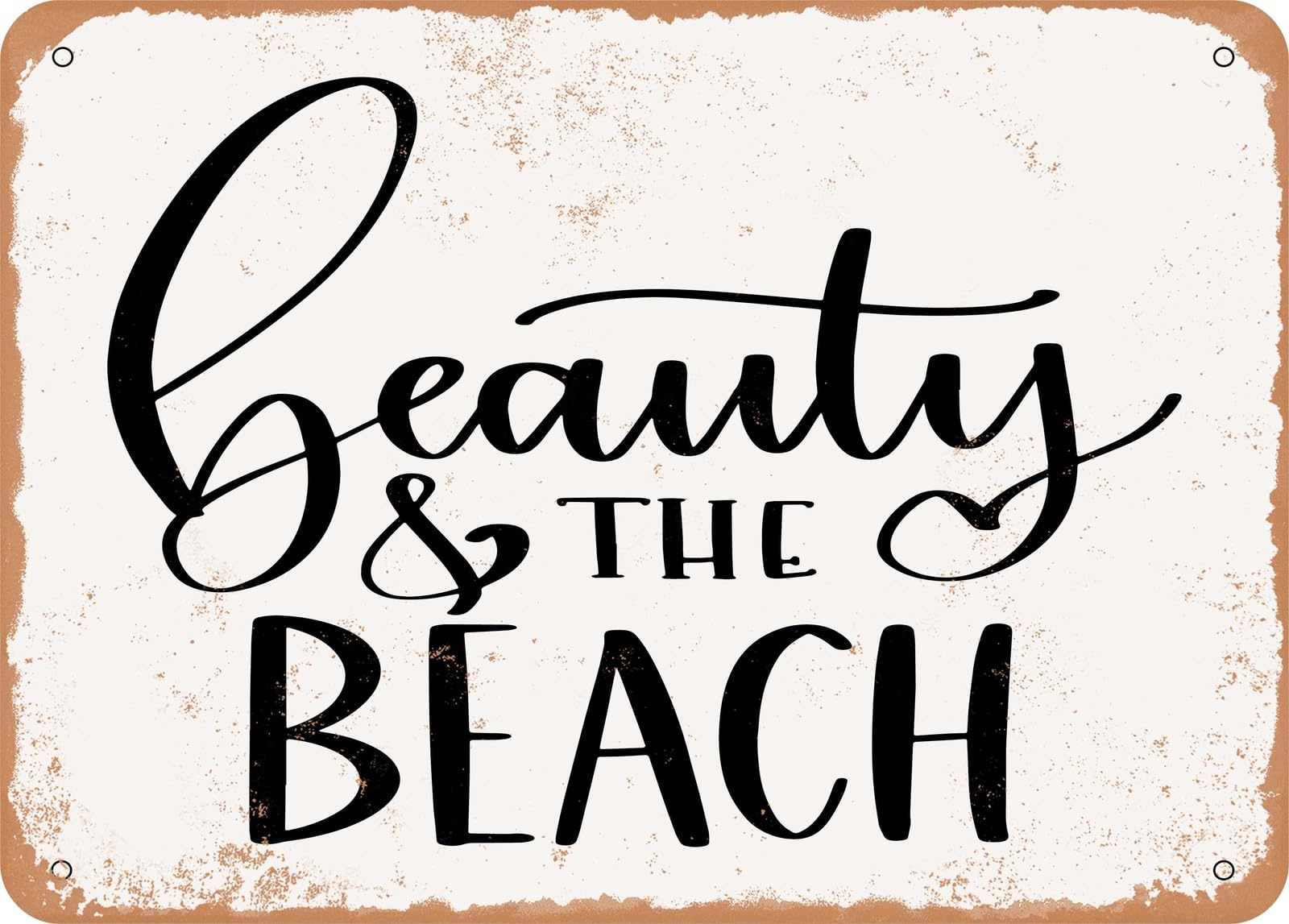 Miaomansenstore Metal Sign - Beauty And The Beach - 3 - Vintage Look Sign Home Decor