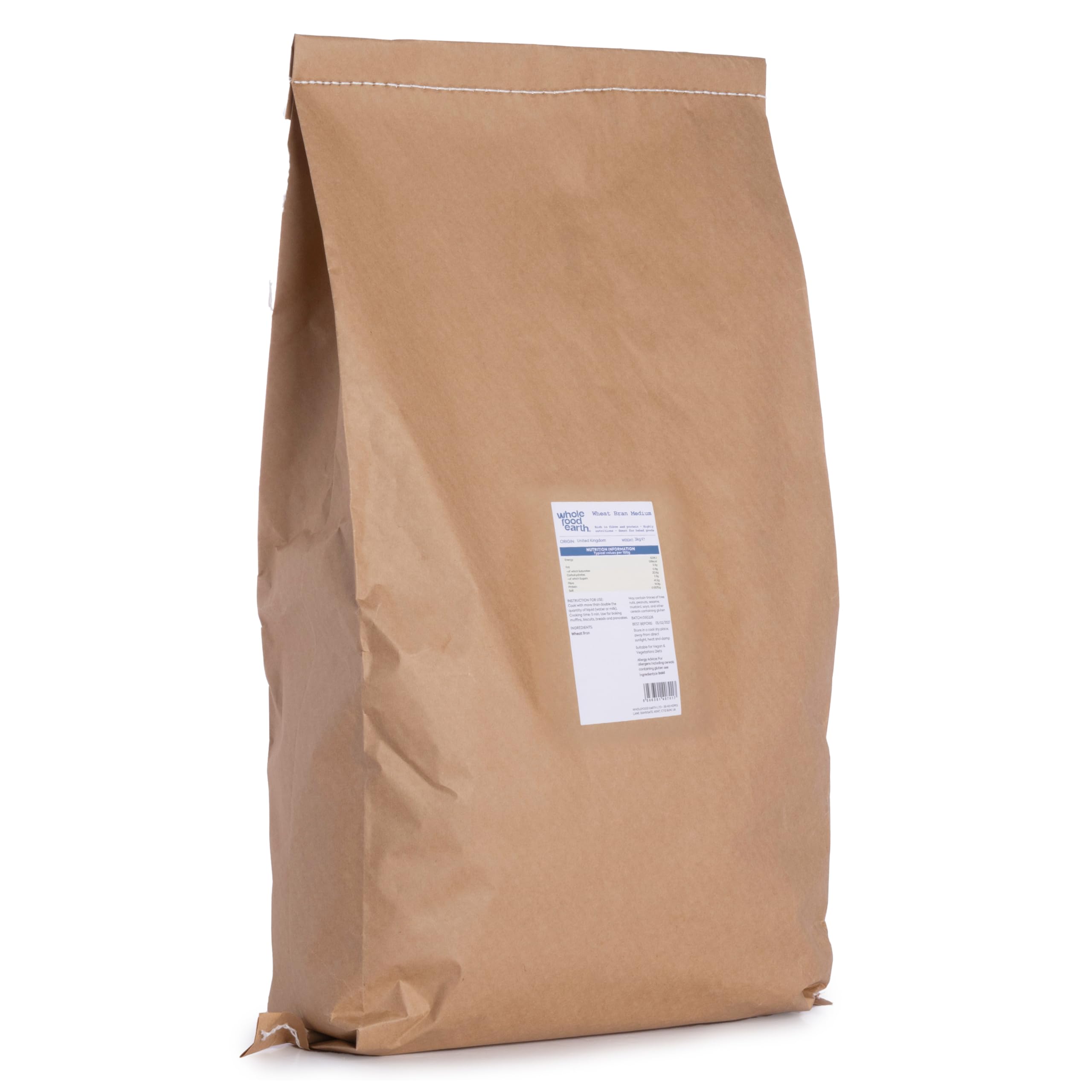 Wholefood Earth Wheat Bran Medium 3 kg