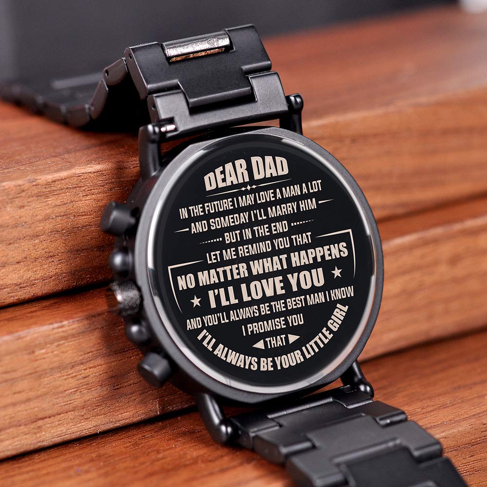 BOBO BIRD - Reloj de Pulsera para Hombre, Grabado Personalizado, de Madera, Elegante Madera y Acero Inoxidable, Cuarzo, Casual, Regalo Personalizado